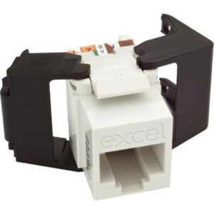 Excel Networking Solutions - EXCEL CAT6 LOW PROFILE UNSCR TOOLLESS JA - 100-208-WT-24