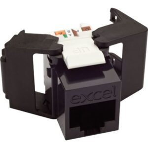 Excel Networking Solutions - EXCEL CAT6 LOW PROFILE UNSCR TOOLLESS JA - 100-215-BK-24