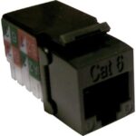Excel Networking Solutions - EXCEL CAT6 UNSCREENED KEYSTONE JACK 90de PK24 - 100-011-BK-24