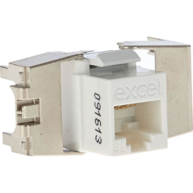 Excel Networking Solutions - EXL C6A LOW PROFILE UNSCRD K/S JACK T/LE - 100-182-WT-24 Excel Networking Solutions - EXL C6A LOW PROFILE UNSCRD K/S JACK T/LE - 100-182-WT-24