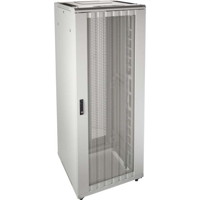 Baie réseau 42U 800x800 Excel Networking Solutions détail produit Baie réseau 42U 800x800 mm porte ventilée, configuration visible