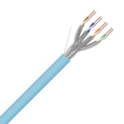 Détails visibles de Câble de zone Cat6A U/FTP 26AWG LSOH B2ca Aqua pour Câbles FTP