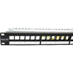 Excel Networking Solutions - Excel Unloaded 24 Port Keystone Patch Panel Frame 1U Black - 100-095