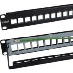 Excel Networking Solutions - Panneau cuivre vide pour modules keystone - 12 ports - noir