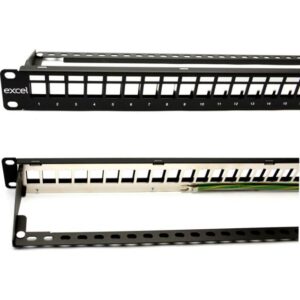 Excel Networking Solutions - Panneau cuivre vide pour modules keystone - 24 ports