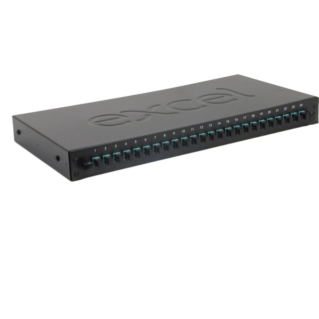 Excel Networking Solutions - Panneau fibre optique OM3 24 voies - 24 LC DX 48 fibres + pigtail et cassette - - 201-622 Excel Networking Solutions - Panneau fibre optique OM3 24 voies - 24 LC DX 48 fibres + pigtail et cassette - - 201-622