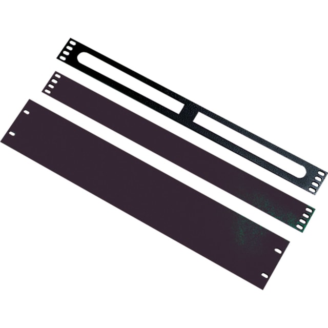 Plaque d’obturation rack 1U Excel Networking Solutions détail produit Plaque d’obturation rack 1U noire, configuration visible