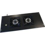 Excel Networking Solutions - Plateau de ventilation (R.-U.) 2 ventilateurs pour toit de coffret - Noir - 540-302-BK