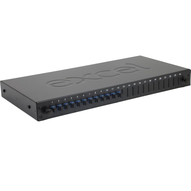 Excel Networking Solutions - Tiroir optique monomode LC 24 fibres 1U - 12 adaptateurs duplex - 200-474 Excel Networking Solutions - Tiroir optique monomode LC 24 fibres 1U - 12 adaptateurs duplex - 200-474