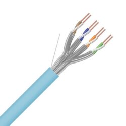 Détails visibles de Câble réseau Cat 6A U/FTP LSOH B2ca bleu pour Câbles FTP