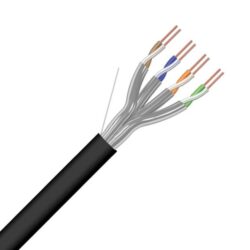 Détails visibles de Câble réseau CAT6A U/FTP 4 paires PE extérieur noir pour Câbles FTP