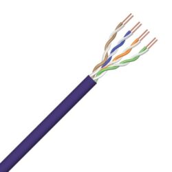 Câble réseau Cat 5e U/UTP LSOH violet, configuration visible