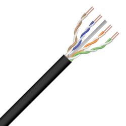 Détails visibles de Câble réseau Cat 6 U/UTP extérieur PE noir Fca pour Câbles UTP