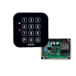 FAAC - Clavier à code rétroéclairé noir avec surface en verre 76x76x11mm IP67 - 2 fils - 12204730059