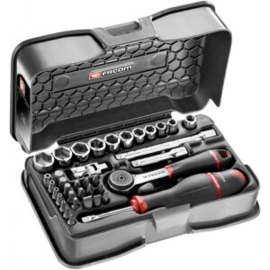 FACOM - COFFRET DOUIL 1/4' 6P MM R.161B 37PC - R.161-6P6PB
