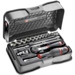 FACOM - Coffret douilles 1/4'' 6 pans mm R.161B 19pc - R.161-3P6