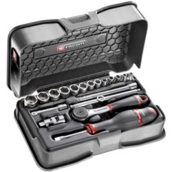 FACOM - Coffret douilles 1/4'' 6 pans mm R.161B 19pc - R.161-3P6