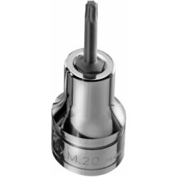 Douille tournevis 1 2 Torx T40 avec entraînement hexagonal et finition chromée