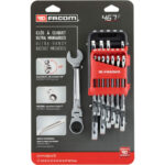 FACOM - JEU DE 12 CLES A CLIQUET FLEX - 467BF.JP12PB