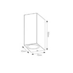 FANTASIA - FLUX mural carré - 2x GU10 - alu- max 35W- 70mm x 95mm x 150mm- IP54- noir mat - 3434035 – Image 2