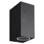 FANTASIA - FLUX mural carré - 2x GU10 - alu- max 35W- 70mm x 95mm x 150mm- IP54- noir mat - 3434035
