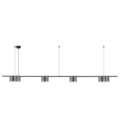 FANTASIA - ISE Pendel 10x GU10 excl 1800mm geborsteld staal + zwart - 4016144