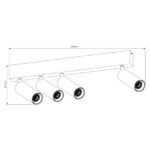 FANTASIA - Lopal spot - 4x 4W AC COB LED - 2700K - 4x 360lm - dimmable - noir - 4014363 – Image 2