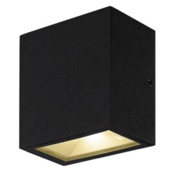Détails visibles de Applique murale LED noire IP65 acier plexi 3000K pour Appliques extérieures