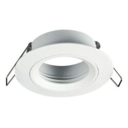 Détails visibles de Spot encastrable fixe diamètre 80 mm blanc mat pour Spots encastrés
