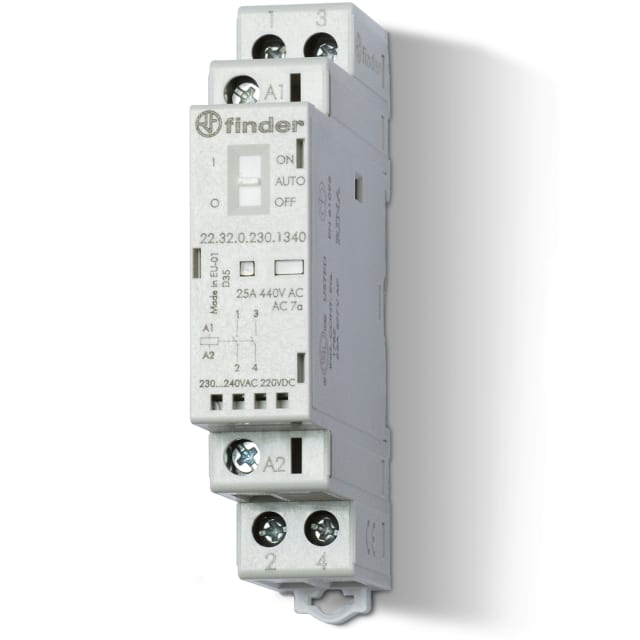 FINDER - Contacteur 2NO 25A 24V AC/DC FINDER - Contacteur 2NO 25A 24V AC/DC