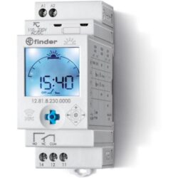 FINDER - Horloge astronomique journaliére digitale 1 inverseur 16A 110 à 230V AC/DC