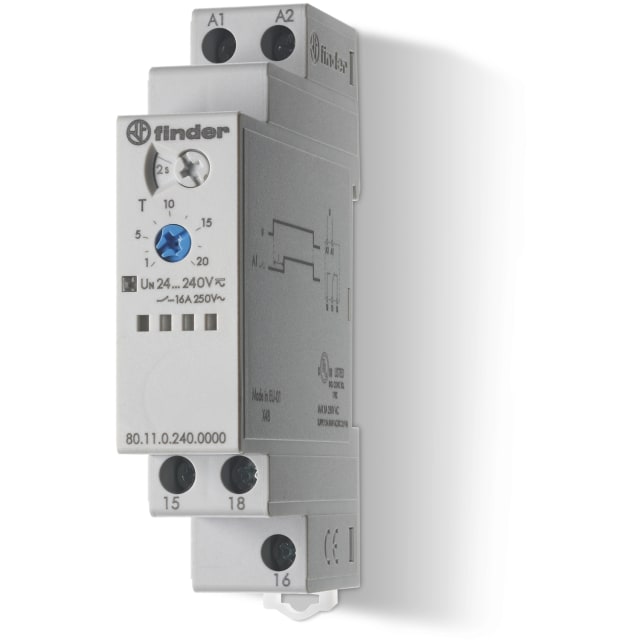 FINDER - Tempo fonction AI multitension 1RT 16A 12-240V AC/DC FINDER - Tempo fonction AI multitension 1RT 16A 12-240V AC/DC