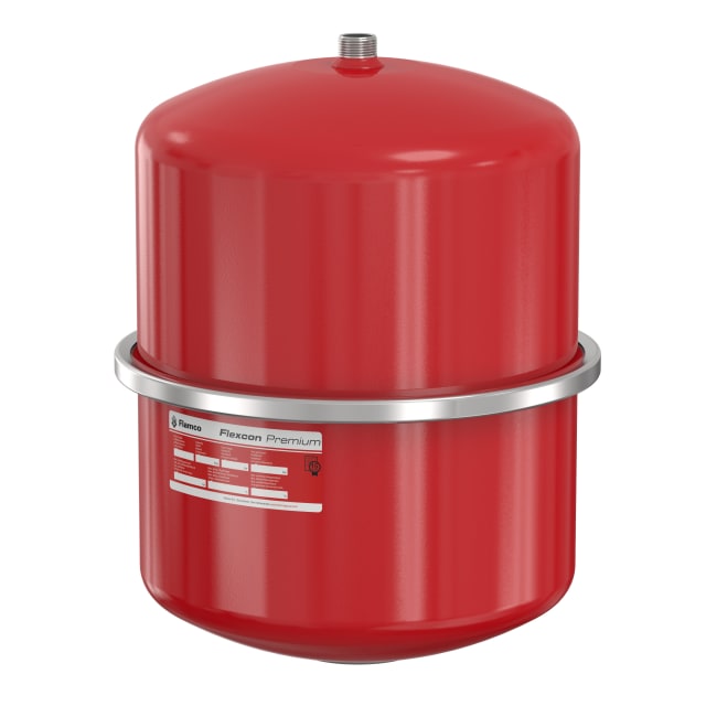 FLAMCO Flexcon Premium Vase expansion 25 1,5 Vase d expansion rouge à membrane avec raccord supérieur pour chauffage 25 litres 1,5 bar
