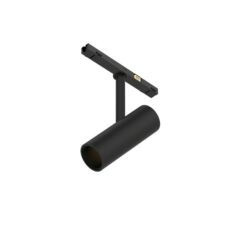 Spot LED cylindrique noir sur rail avec faisceau orientable 3,5W 2700K