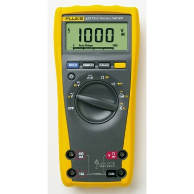 FLUKE - Fluke 177 Multimètre numérique TRMS max. 1000V AC/DC - 10 A AC/DC - 1592874 FLUKE - Fluke 177 Multimètre numérique TRMS max. 1000V AC/DC - 10 A AC/DC - 1592874