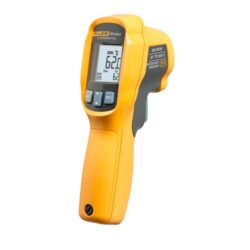 Thermomètre infrarouge jaune à double laser avec écran LCD et gâchette
