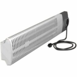Radiateur anti gel horizontal 300 W 230 V avec grille perforée et câble d alimentation