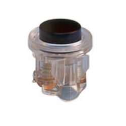 FRIEDLAND - bouton poussoir 1-24V AC/DC 2A transparant avec bouton noir - D642