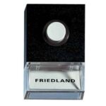 FRIEDLAND - bouton poussoir 8V illuminé noir avec plaque signalétique et bouton blanc - D723