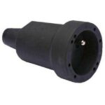 Famatel - Fiche Femelle PVC avec protection enfant 10/16A IP20 noir - 2107-NBE