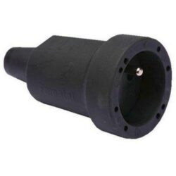 Famatel - Fiche Femelle PVC avec protection enfant 10/16A IP20 noir - 2107-NBE