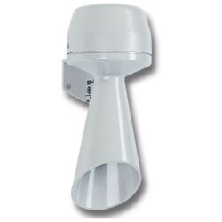 Klaxon mini 95 dB 230V AC IP43 gris, configuration visible
