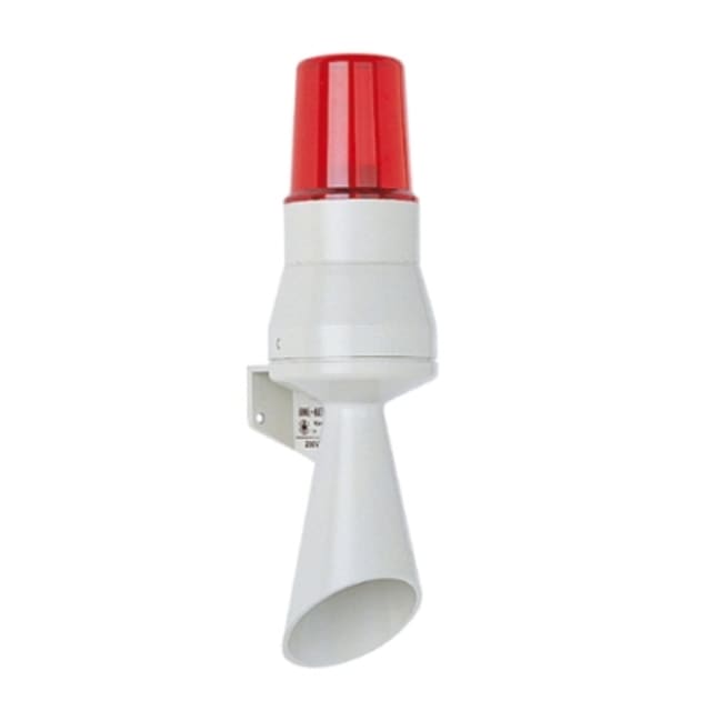 Funke & Huster - Mini klaxon + feu lumineux HPL 220V CA IP43 gris avec lentille rouge - H21220507 Funke & Huster - Mini klaxon + feu lumineux HPL 220V CA IP43 gris avec lentille rouge - H21220507