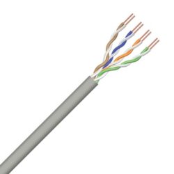 Câble réseau Ethernet U/UTP Cat 5e PVC gris, configuration visible