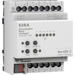GIRA - Actionneur de chauf. 6x régulateur KNX rail DIN - 213900