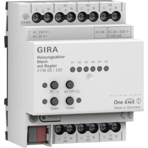 GIRA - Actionneur de chauf. 6x régulateur KNX rail DIN - 213900