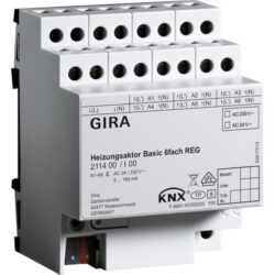 GIRA - Actionneur de chauffage Basic 6x KNX rail DIN - 211400
