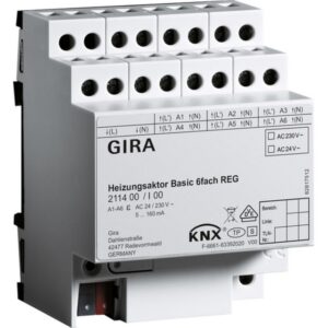 GIRA - Actionneur de chauffage Basic 6x KNX rail DIN - 211400