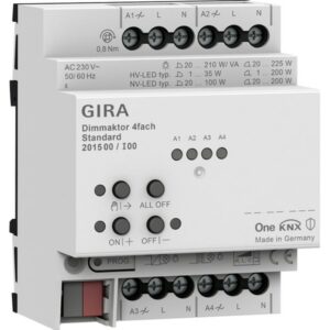 GIRA - Actionneur variateur 4x DIN Std KNX Secure - 201500