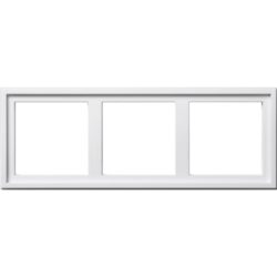GIRA - Adaptateur de montage 3x Gira E2 blanc - 131303